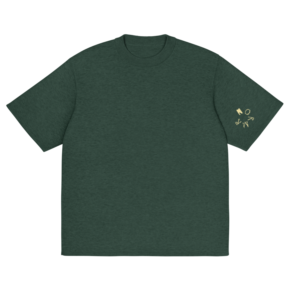 Green shirt flatlay